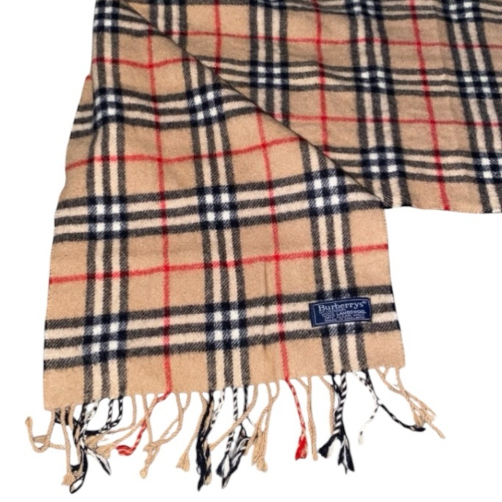 Vintage Burberry Nova Check Lambswool Scarf (M) - Picture 4 of 6